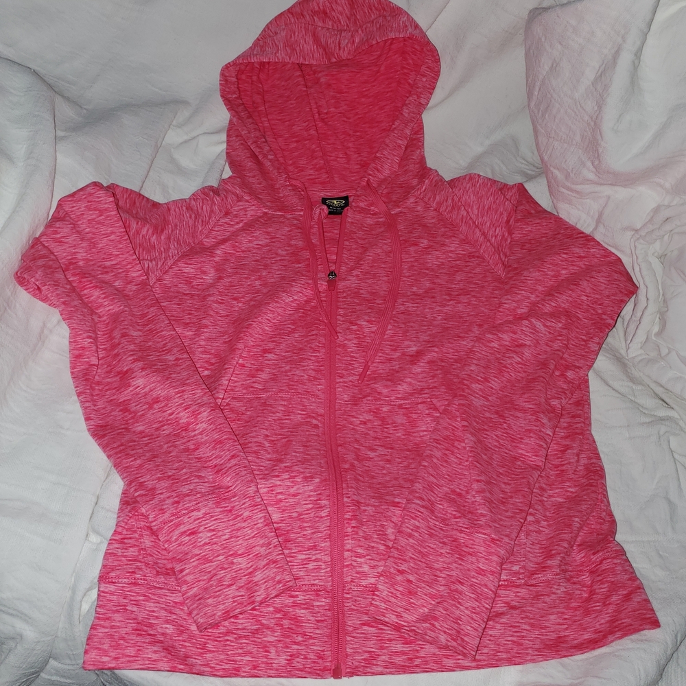Womens M Athletic Works Pink Heathered Hoodie